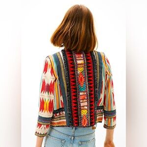 Bershka Jacket with Tribal Details and beautiful embroidery